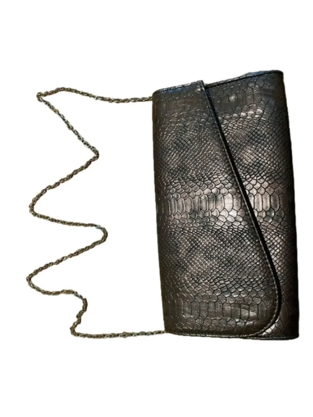 Copper Faux Animal Print Clutch/Shoulder Bag Animal Print